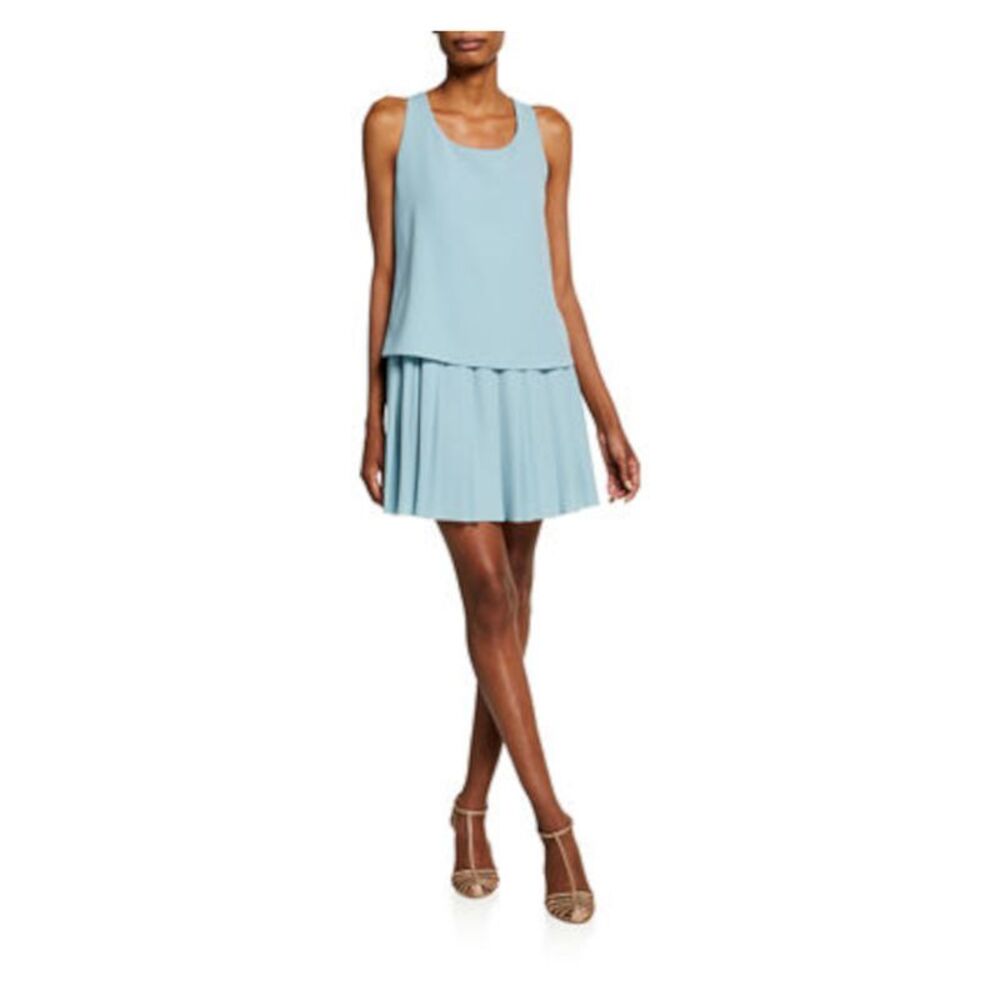 EMPORIO ARMANI Womens Fit + Flare Short Dress Sleeveless Scoop Neck Wear To Work